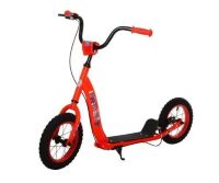 Дорослий самокат Підлітковий двоколісний скутер iTrike SR2-043-1-R надувні колеса з ручним гальмом червоний