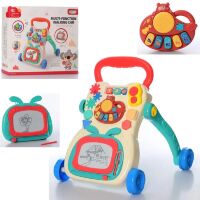 Дитяча Каталка ходунки штовхач 668-133 музика звук, світло шестерні піаніно / колір бірюзовий**