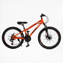 Спортивний велосипед 24 дюйми Corso «PRIMARY» PRM-24800 рама 11" Saiguan 21 швидкість помаранчевий