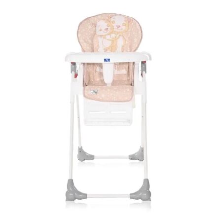 Стільчик для годування дитячий Lorelli (Bertoni) Dulce Satin Pink Hug. Стілець з шкіряним сидінням. Бежевий