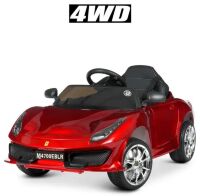 Дитячий одномісний електромобіль Машина Bambi 4WD M 4700 EBLRS-3 СпортКар Ferrari фарбований з MP3 червоний**