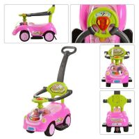 Дитяча каталка-толокар Bambi Q 07-3-8 Рожевий/Зелений