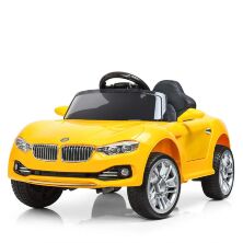 Дитячий електромобіль M 3175EBLR-6 BMW шкіряне сидіння жовтий