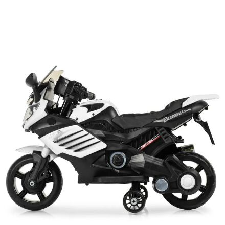 Дитячий електромобіль мотоцикл Bambi M 3582EL-1 чорно-білий **