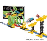 Дитячий автомобільний трек D663-602 довжина треку 550 см підсвічування у темряві