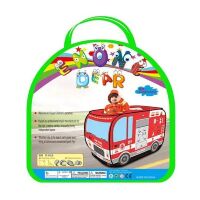 Дитячий ігровий намет MR 0341 Пожежна машина в сумці червона**