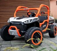 Дитячий двомісний електромобіль M 6014EBLR-7(24V) джип Баггі 4 двигуна помаранчевий