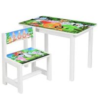 Дитячий стіл зі стільчиком "Зоопарк" BSM1-33