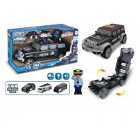 Ігровий набір МАШИНА-гараж 660 А-254 Поліцейський Джип зі світів і звуковими ефектами + 3 машинки спецсистеми