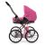Коляска для ляльки класична Bambi 69882BN сіро-рожева