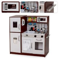 Дитячий ігровий набір Кухня дерев'яна MD 2319 плита мийка духовка посуд телефон тріскачка **