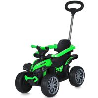 Дитяча каталка-толокар з батьківською ручкою M 5782EL-5 м'яке сидіння, музика, світло, bluetooth, зелений