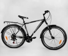 Спортивний велосипед MTB Corso 88107 PHANTOM колеса 26д/ Sun Run 21 швидкість з крилами і багажником / чорний