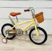 Дитячий алюмінієвий двоколісний велосипед 16 дюймів Maraton M01 з кошиком рожевий для дівчинки