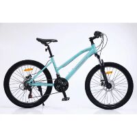 Жіночий спортивний алюмінієвий велосипед гірський MTB G24AIRY A24.4 SHIMANO колеса 24 дюйми/м'ятний