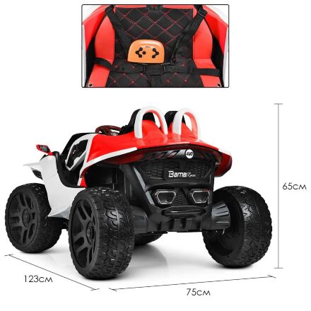 Дитячий двомісний електромобіль 4WD M 4064EBLR-3 червоний