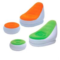 Велюрове надувне крісло Intex 75053 з пуфом**