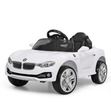 Дитячий електромобіль M 3175EBLR-1 BMW шкіряне сидіння білий