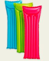 Надувний матрац для плавання INTEX 59703 з підголовником 3 кольори