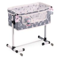 Манеж дитячий для ляльки DeCuevas 51235 ковдру подушка підвіски плюш сірий