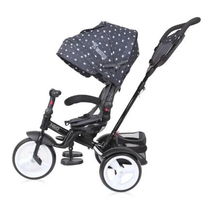Велосипед-коляска дитячий триколісний Lorelli (Bertoni) Neo Black Crowns чорний