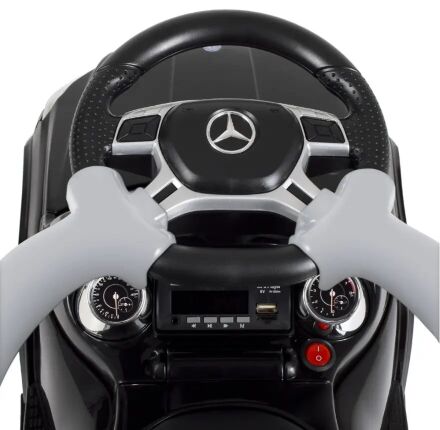 Дитяча машинка каталка толокар Bambi M 3186 L-4 Mercedes з батьківською ручкою синій