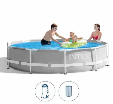 Тент для каркасного басейну Bestway 58037 діаметр 366 см темно-синій