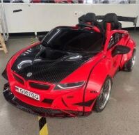 Дитячий двомісний електромобіль M 5820EBLR-3(24V) BMW шкіряне сидіння, 2 мотори 150W, MP3, червоний