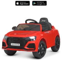 Дитячий одномісний ліцензійний електромобіль Машина Bambi M 4569EBLR-3 Audi на EVA колесах / червоний