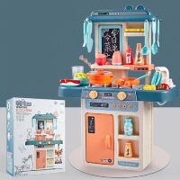 Велика дитяча ігрова кухня 63см 889-169 вода ллється, світло, звук, 36 предметів