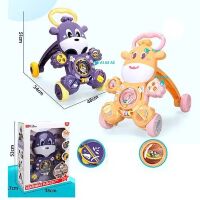 Каталка-ходунки-штовхач 35413 "Корівка" музика звук, світло / 2 кольори**