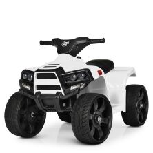 Дитячий квадроцикл M 3893EL-1 мотор 25W, 1 акумулятор, до 4км/год, до 20кг, шкіряне сидіння, білий