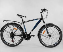 Спортивний велосипед MTB Corso 25664 PHANTOM колеса 26д/ Sun Run 21 швидкість з крилами і багажником / чорний