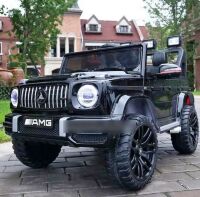 Дитячий двомісний електромобіль машина джип Mercedes 4WD T-7848 на EVA колесах білий