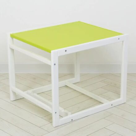 Дитячий дерев'яний Стільчик-трансформер для годування Color лайм. Столик та стільчик