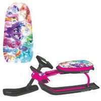 Снігокат-санки MS 1820 з дизайном з мультфільму "My Little Pony" (колір рожевий)