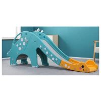 Дитяча гірка BAMBI DINO-4 динозавр жовто-блакитна