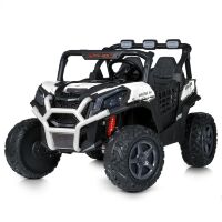 Дитячий двомісний електромобіль Джип M 5724EBLR-1 Баггі 4 мотори, шкіряне сидіння, музика, світло, білий