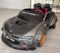 Дитячий двомісний електромобіль M 5820EBLRS-11(24V) BMW шкіряне сидіння, 2 мотори 150W, MP3, сірий фарбований