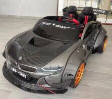 Дитячий двомісний електромобіль M 5820EBLRS-11(24V) BMW шкіряне сидіння, 2 мотори 150W, MP3, сірий фарбований