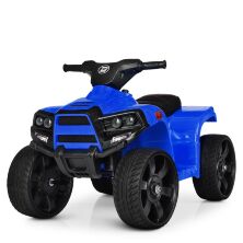 Дитячий квадроцикл M 3893EL-4 мотор 25W, 1 акумулятор, до 4км/год, до 20кг, шкіряне сидіння, синій