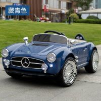 Дитячий одномісний електромобіль машина M 6040EBLRS-4 Mercedes шкіряне сидіння синій автофарбування