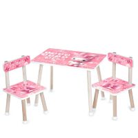 Дитячий дерев'яний столик з двома стільцями M 501-8 "Куроми Mymelody"