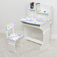 Дитяча парта регульована шкільна зі стільцем 904-114 Метелики**