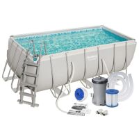 Каркасний прямокутний басейн ЗІ СХОДАМИ і фільтр-насосом Bestway 56456 розмір 412х201х122см / обсяг 8124л Каркасний прямокутний басейн ЗІ СХОДАМИ і фільтр-насосом Bestway 56456 розмір 412х201х122см / обсяг 8124л