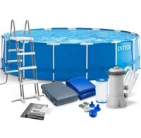 Тент для каркасного басейну Bestway 58037 діаметр 366 см темно-синій