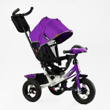 Триколісний велосипед-коляска Best Trike 3390-30-126 з фарою та пультом фіолетовий