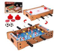 Настільна гра Хокей + Футбол 2371 в дерев'яному корпусі на штангах / є шкала ведення рахунку**