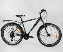 Спортивний велосипед MTB Corso 83474 PHANTOM колеса 26д/ Sun Run 21 швидкість з крилами і багажником / чорний