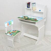 Дитяча парта регульована шкільна зі стільцем 904-136(UA) малюнок Школа**